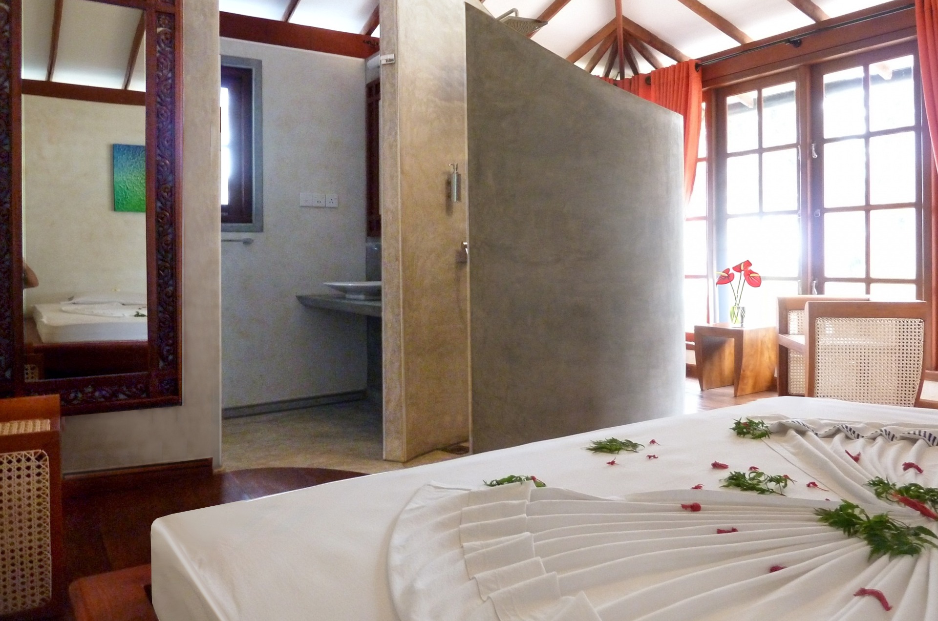 Pool-Bungalow Innenansicht