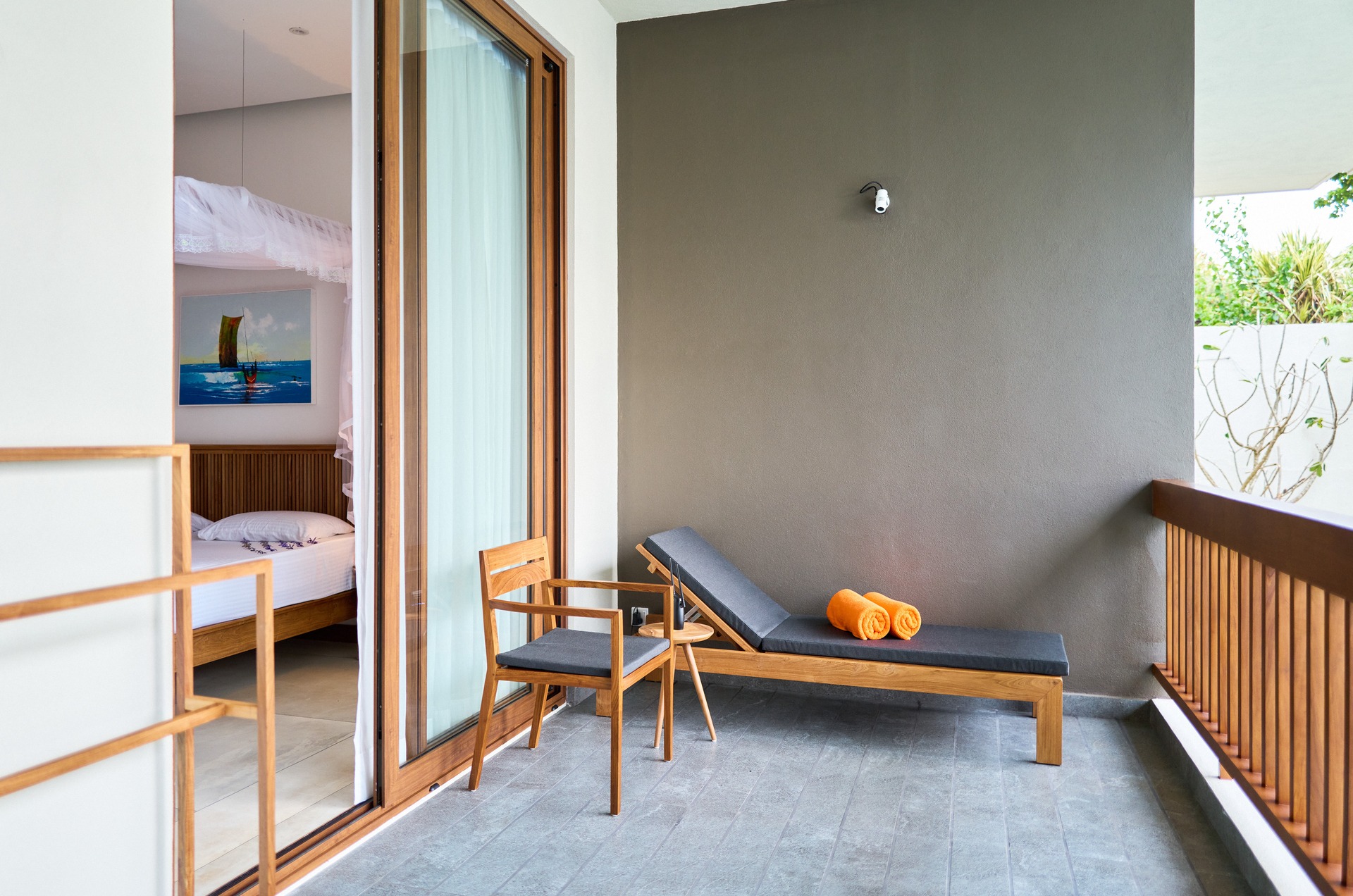 Zimmer Nr. 2, großer Balkon mit Meerblick