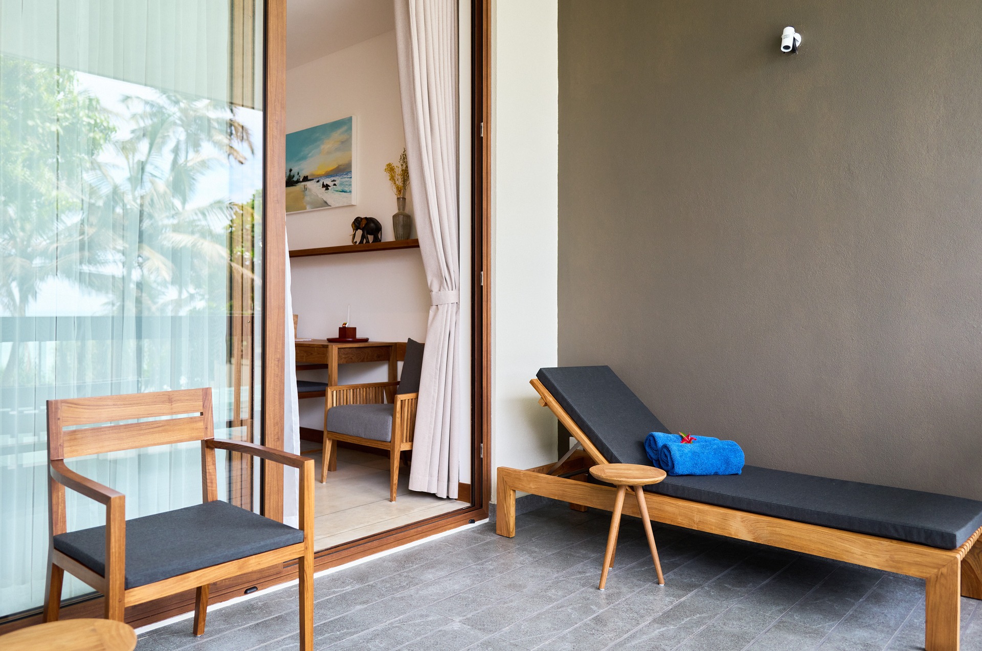 Zimmer Nr.1, Balkon mit Meerblick