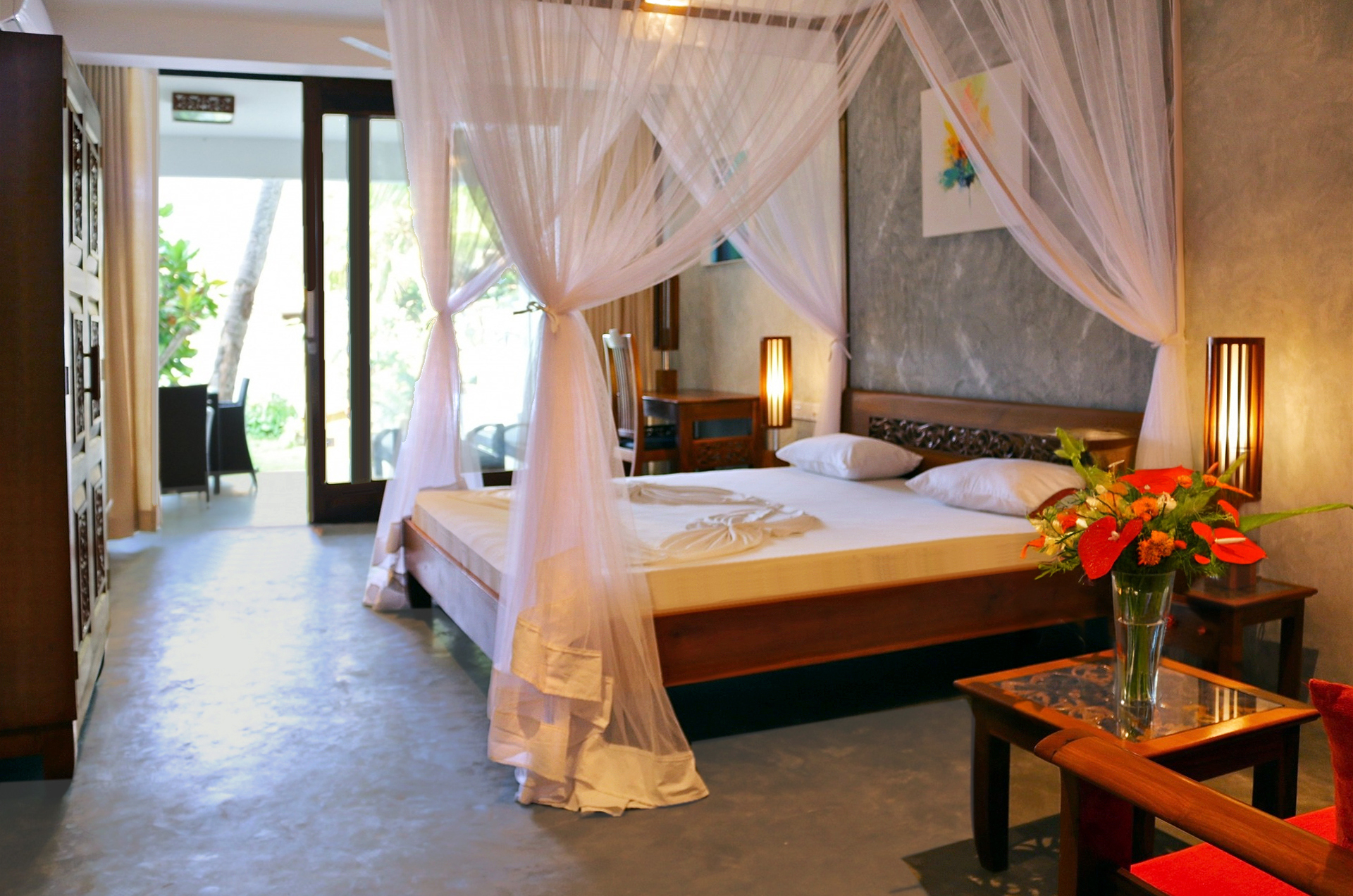 Doppelzimmer Nr. 21 mit Pool- und Meerblick