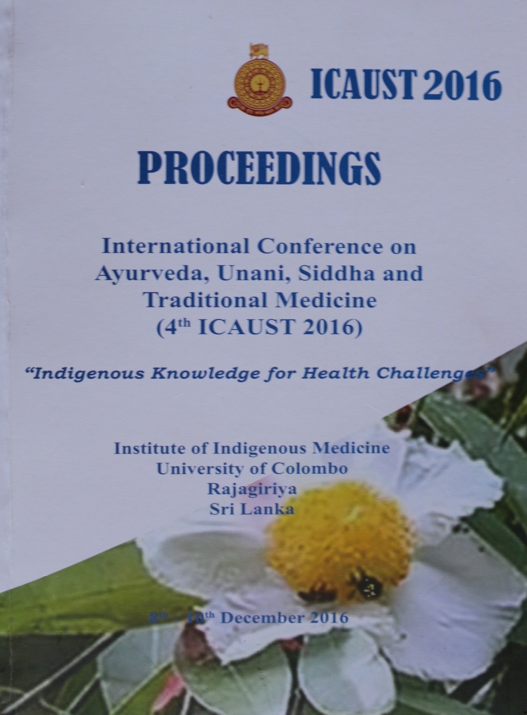 Teilnahme an der Ayurveda Conference 2016 auf Sri Lanka